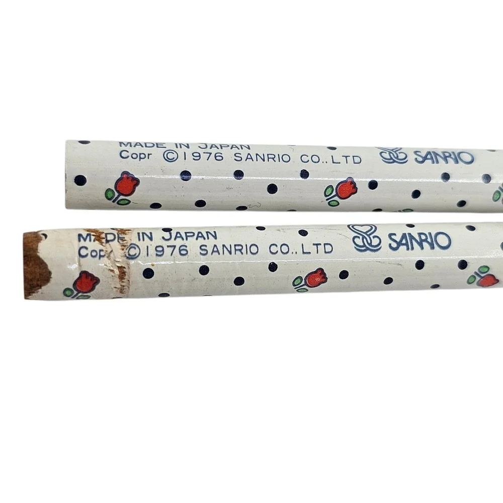 1976 Vintage Sanrio Hello Kitty Pencils Collectible Made In Japan Lot Of 2 NOS